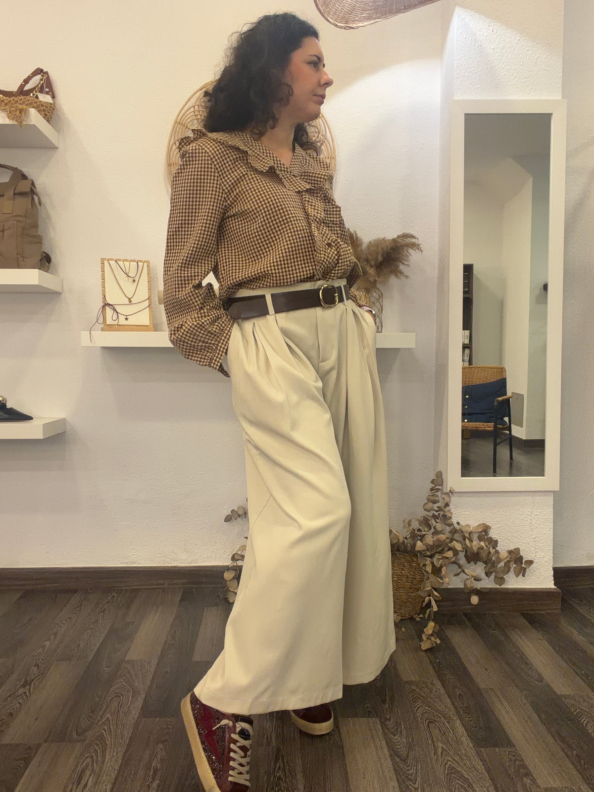 Pantalón Básico Crema