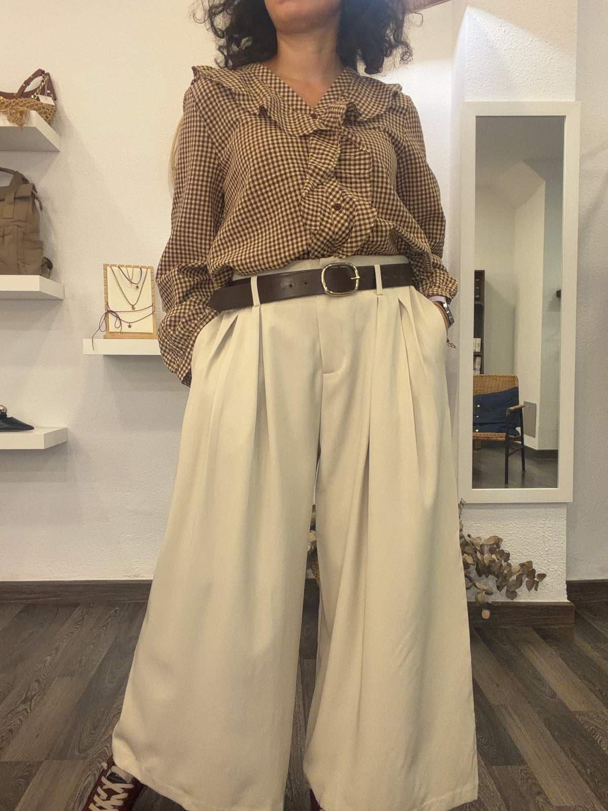 Pantalón Básico Crema
