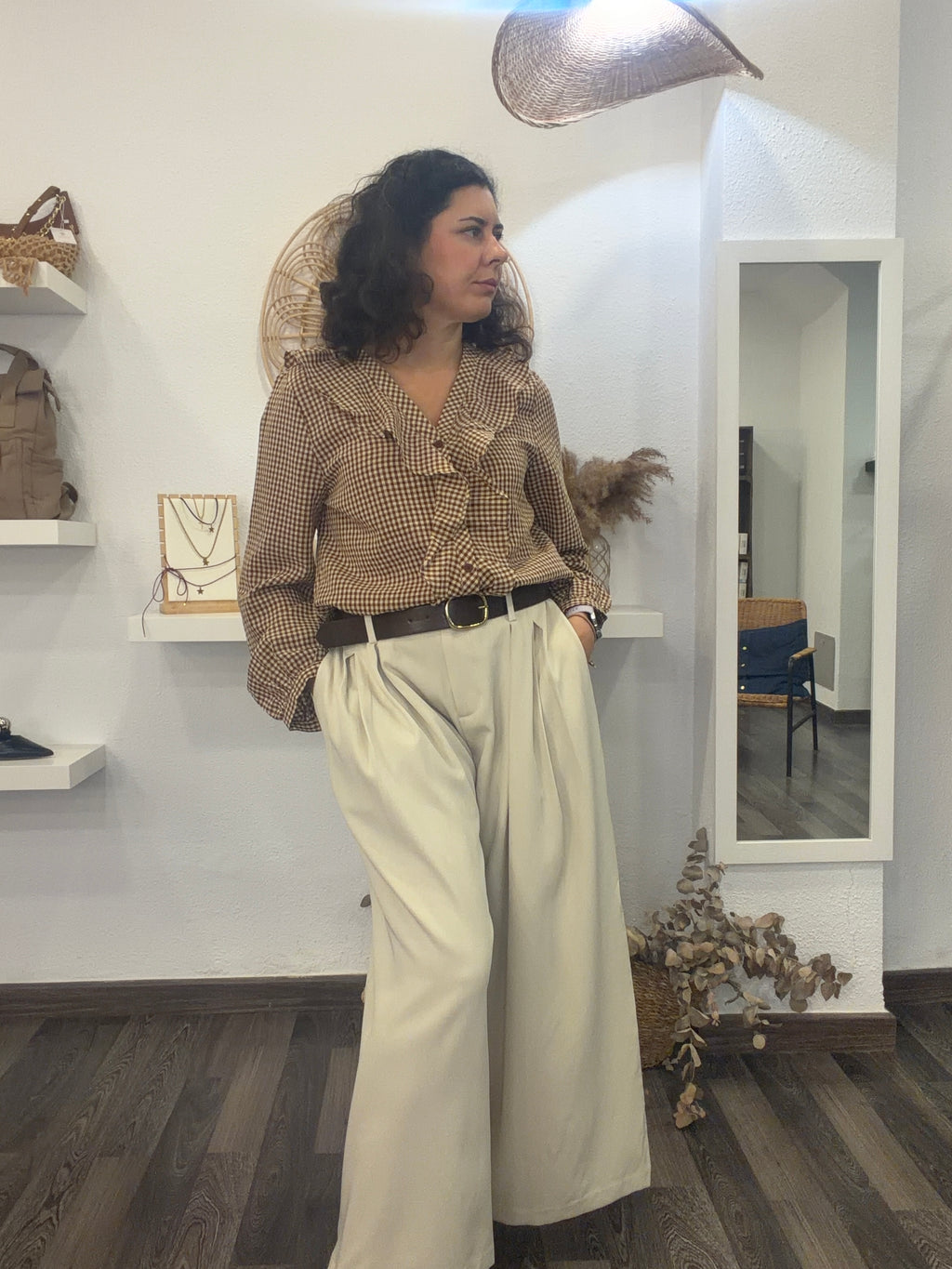 Pantalón Básico Crema