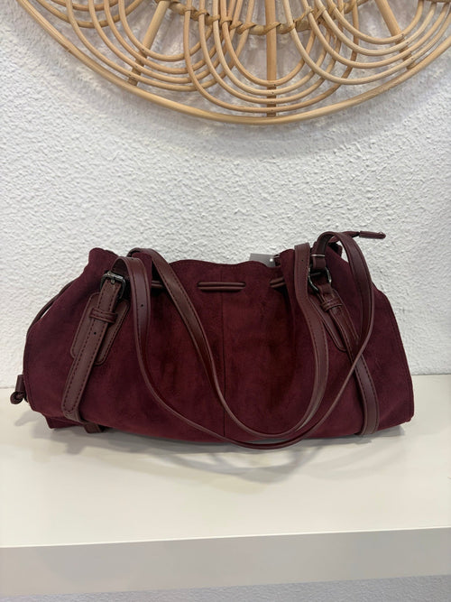 Bolso burdeos ante
