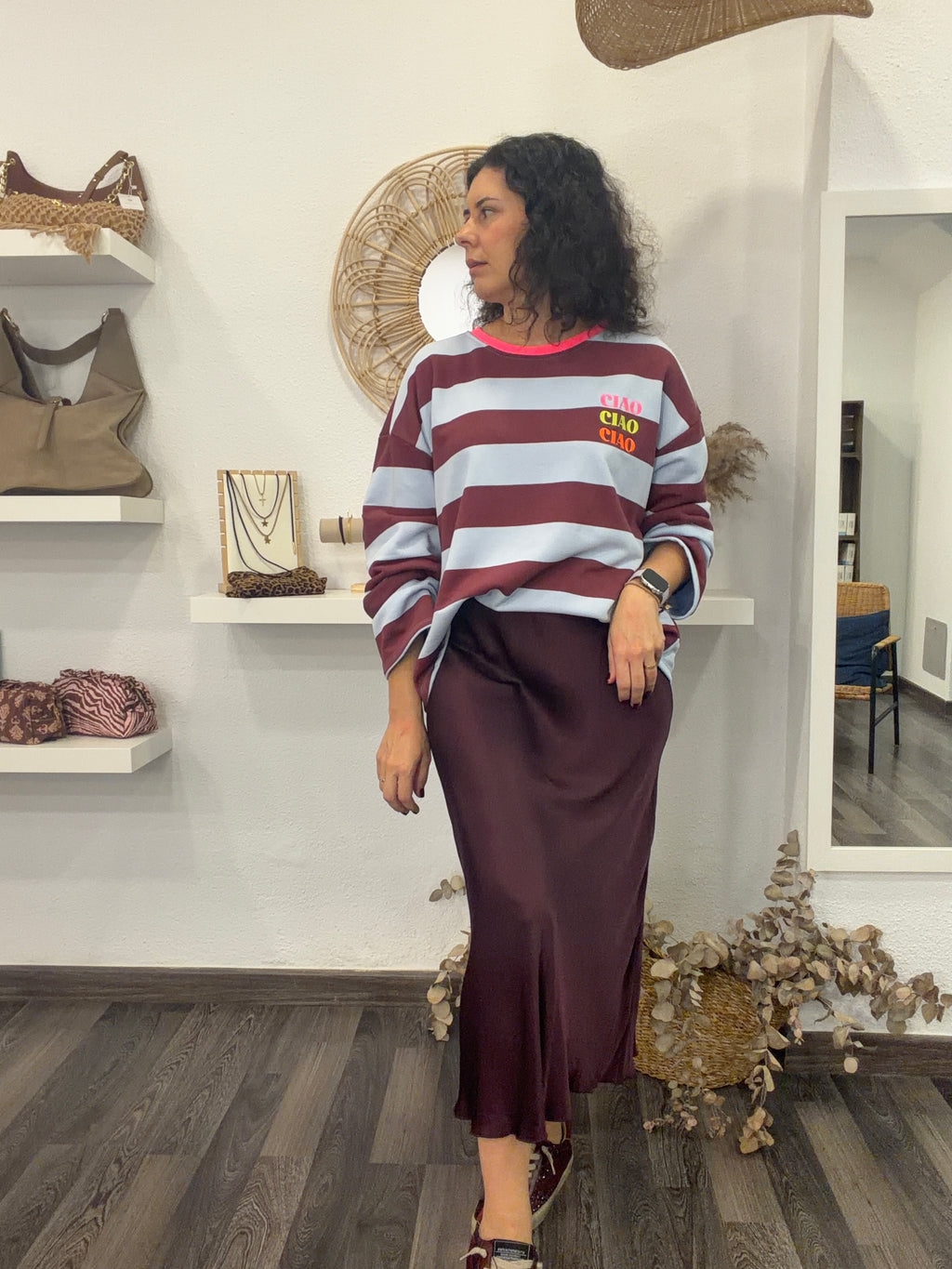 Sudadera Oversize Berenjena