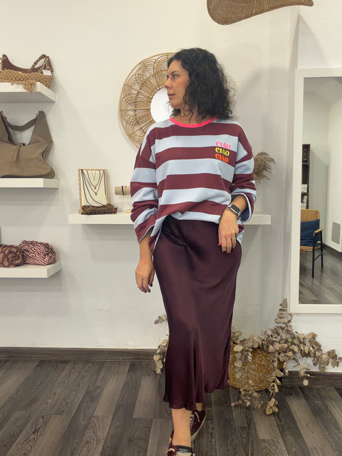 Sudadera Oversize Berenjena
